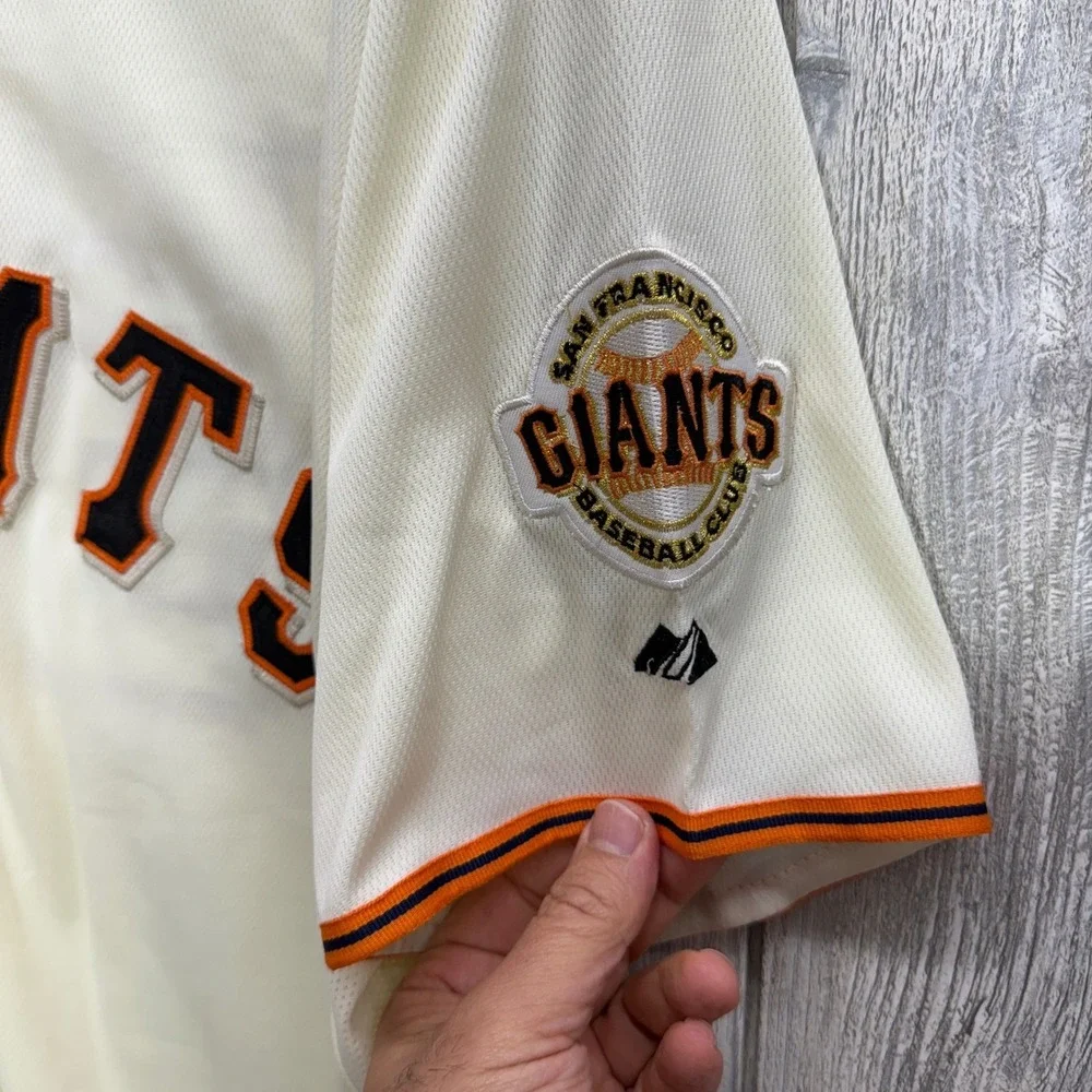 Majestic San Francisco Giants Tim Lincecum 55 Authentic Jersey Mens 52 Cream MLB